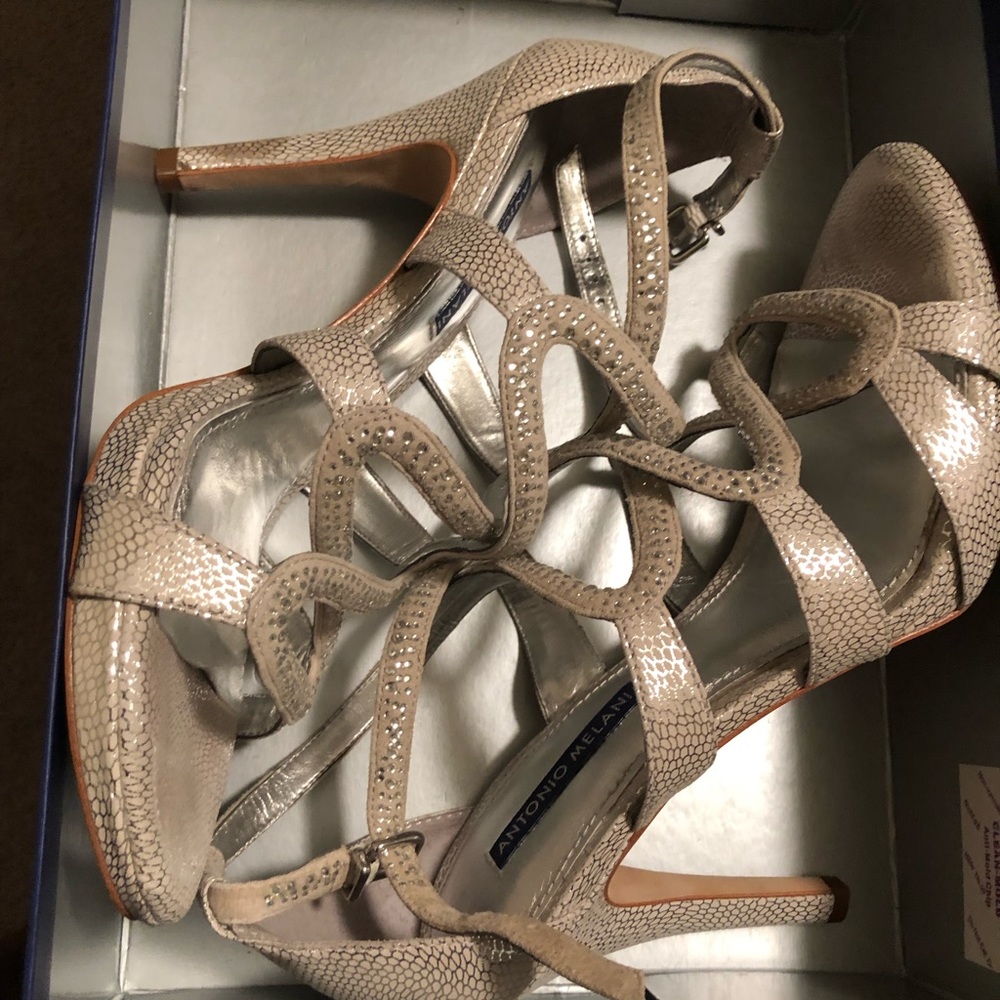 Antonio Melani Silver Beautiful Shoes